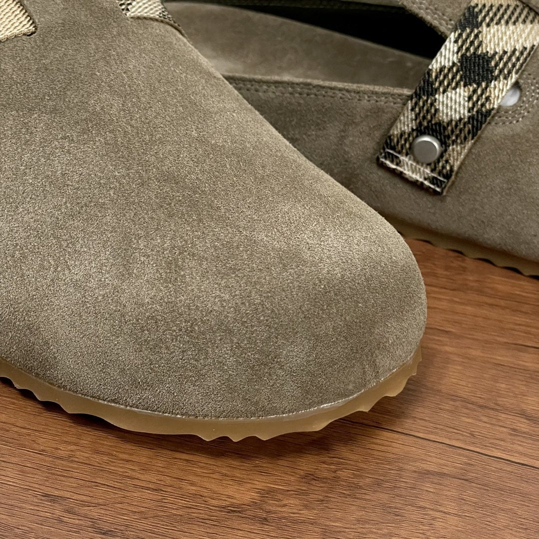 Burberry Check-Strap Slide Sandals — detail