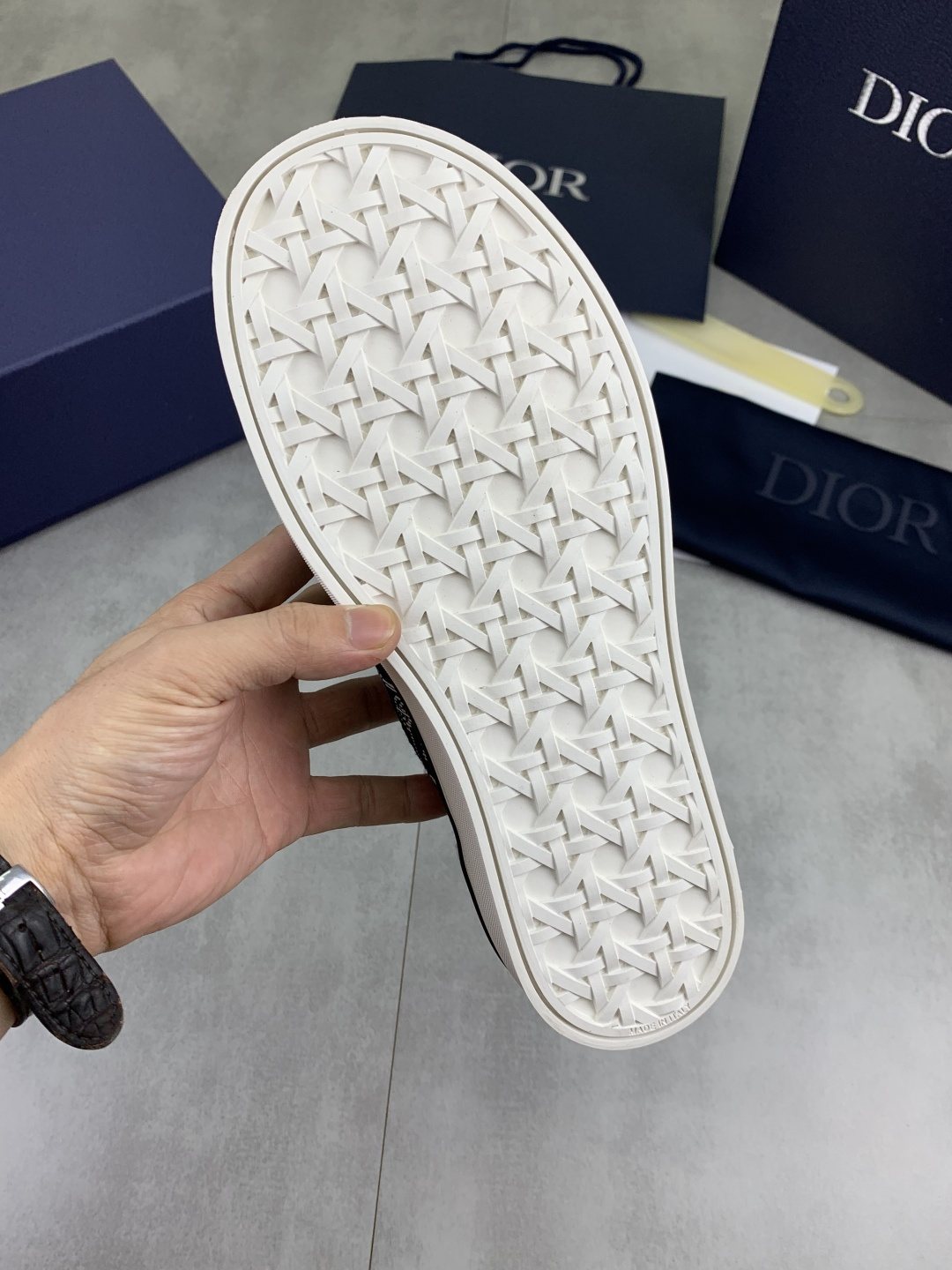 微商相册测试鞋子-Dior Graphic Canvas Slip-On Sneakers — detail