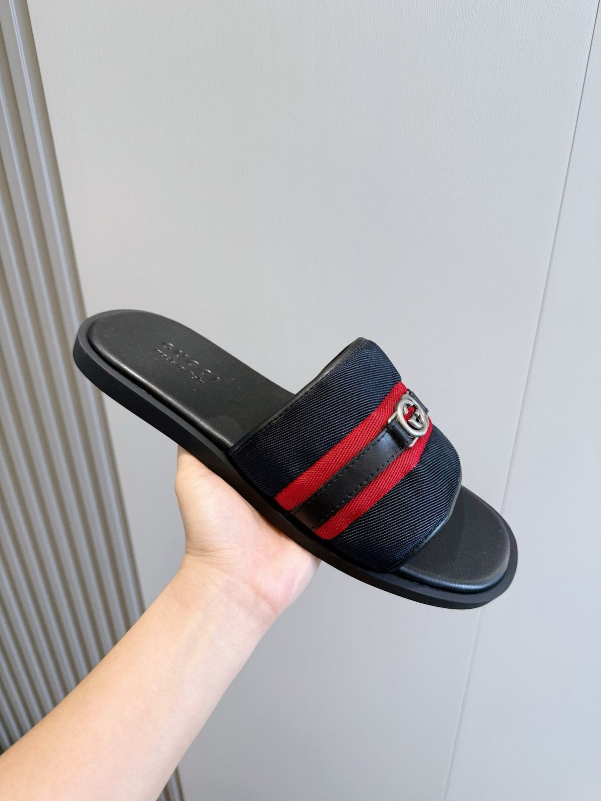 Gucci Interlocking G Slide Sandals — side