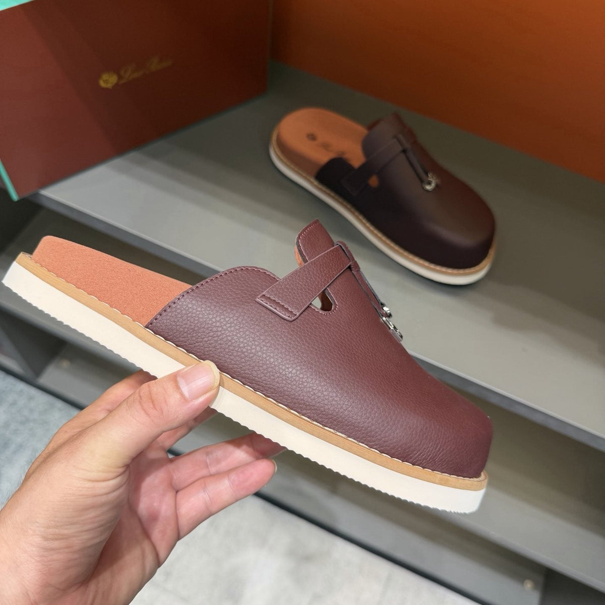 Textured Tassel Mule Loafers — side