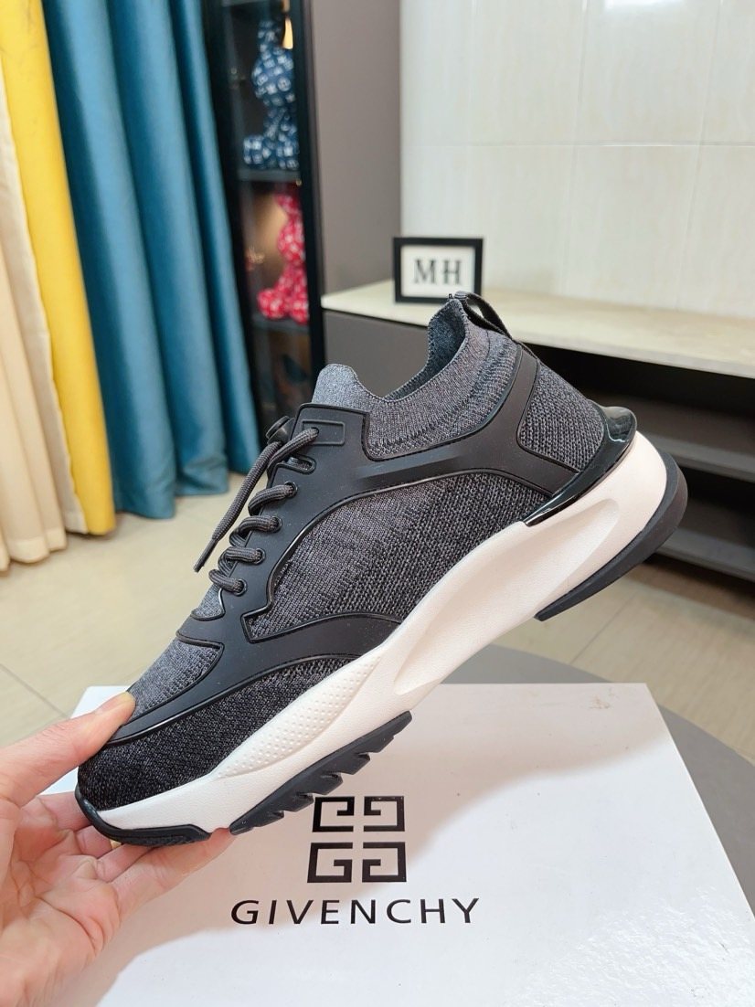 Givenchy Paneled Lace-Up Sneakers — model