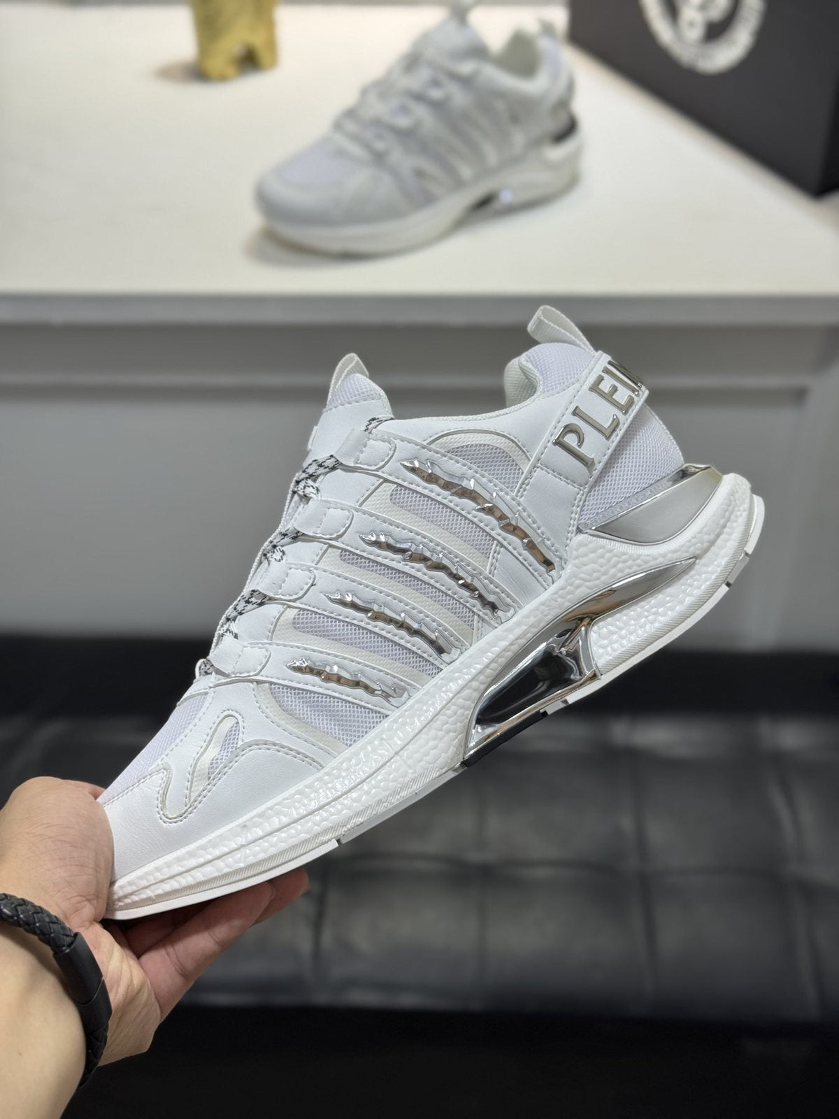 Philipp Plein Mesh Panel Low-Top Sneakers — side