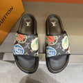 Louis Vuitton Colorful Print Slide Sandals — hero